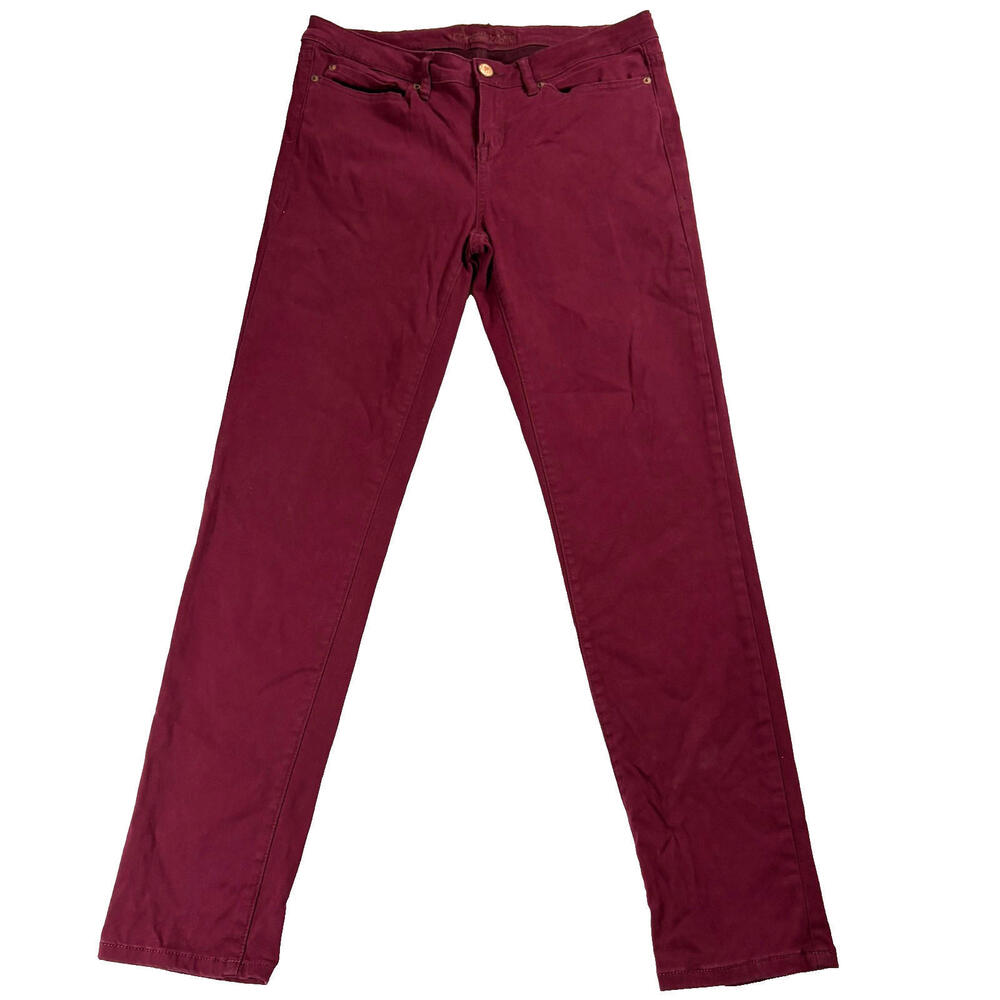 American Rag Jeans Womens 9 Burgundy Stretch Skinny Y2K Vintage Low Rise Fit Red